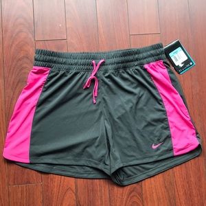 Nike pink & grey dry fit girl shorts